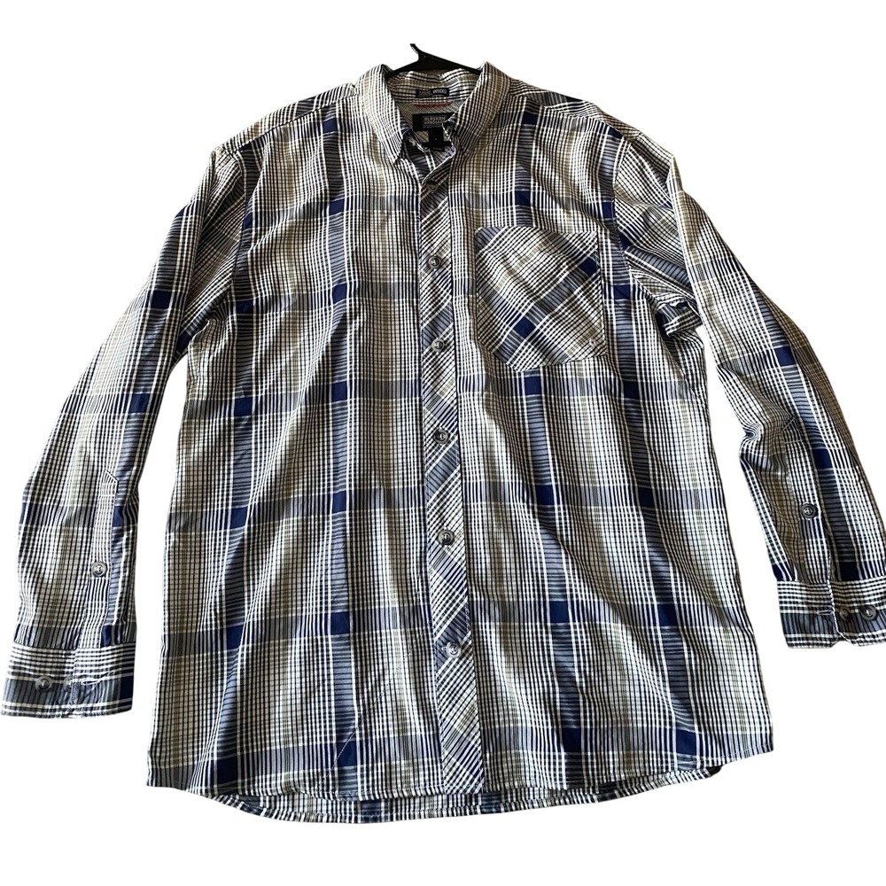 Alaskan Hardgear Duluth Mens Large Relaxed Fit‎ Plaid Untucked Button Shirt
